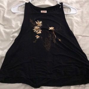 Cropped Mossimo black longhorn tank top XS